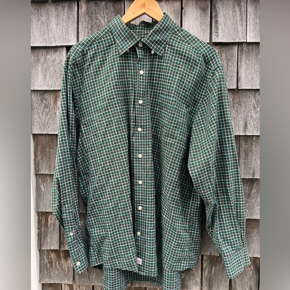 Vineyard Vines by Shep & Ian Mens Classic Fit Murray‎ Shirt Long Sleeve Shirt Lg